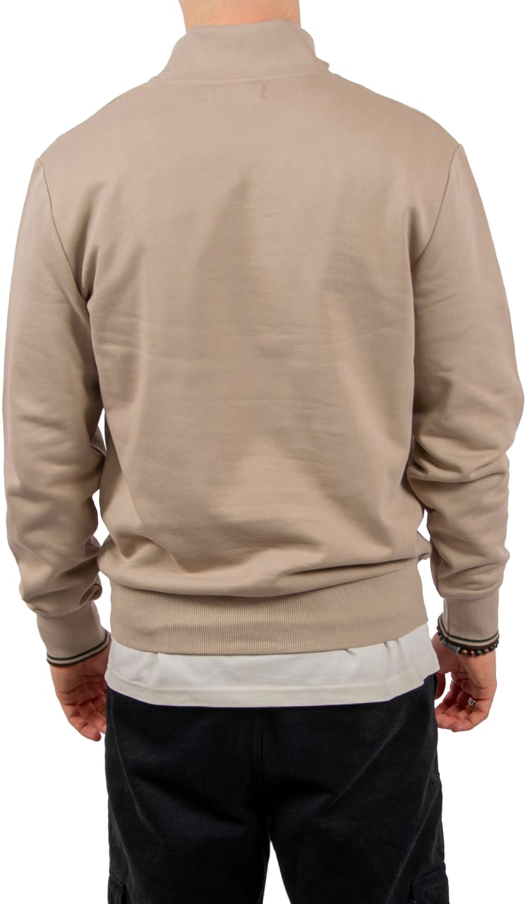 Fred Perry Fred Perry Half Zip Sweatshirt Beige