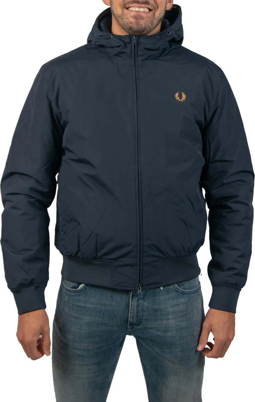 Fred Perry Fred Perry Hooded Brentham Jacket Blauw