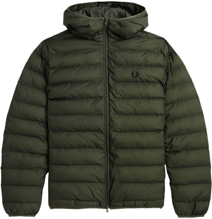 Fred Perry Fred Perry Hooded Insulated Jacket Groen