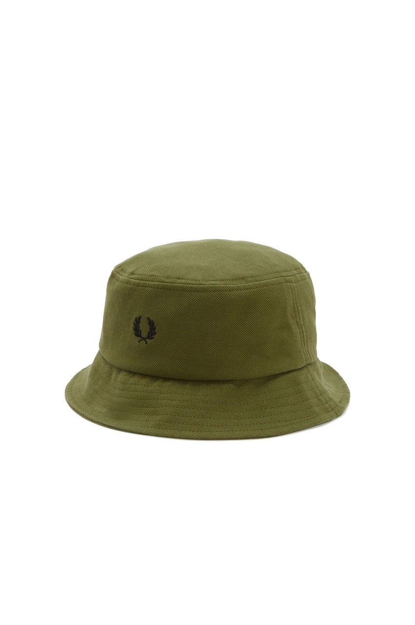 Fred Perry Fred Perry Pique Bucket Hat Groen