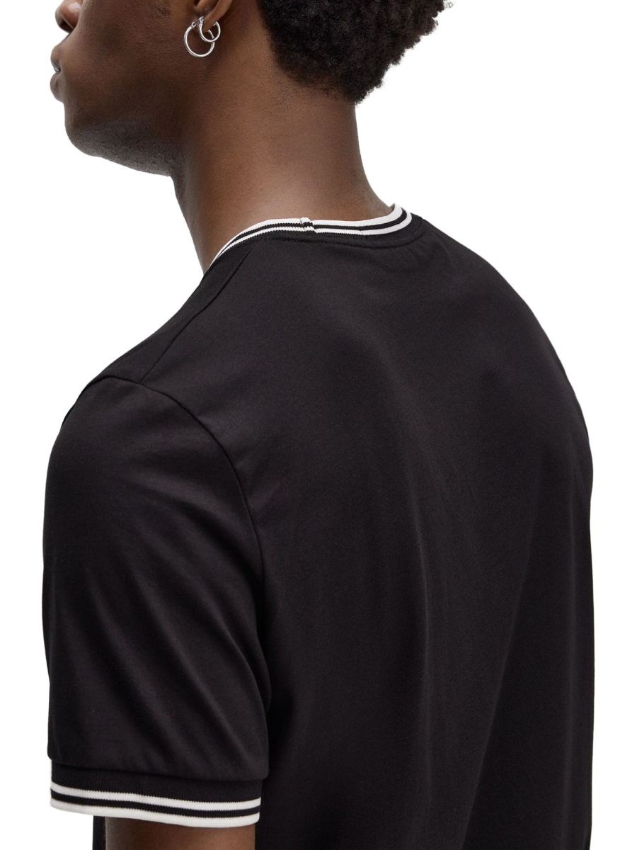 Fred Perry DOUBLE STRIPE T-SHIRT Zwart