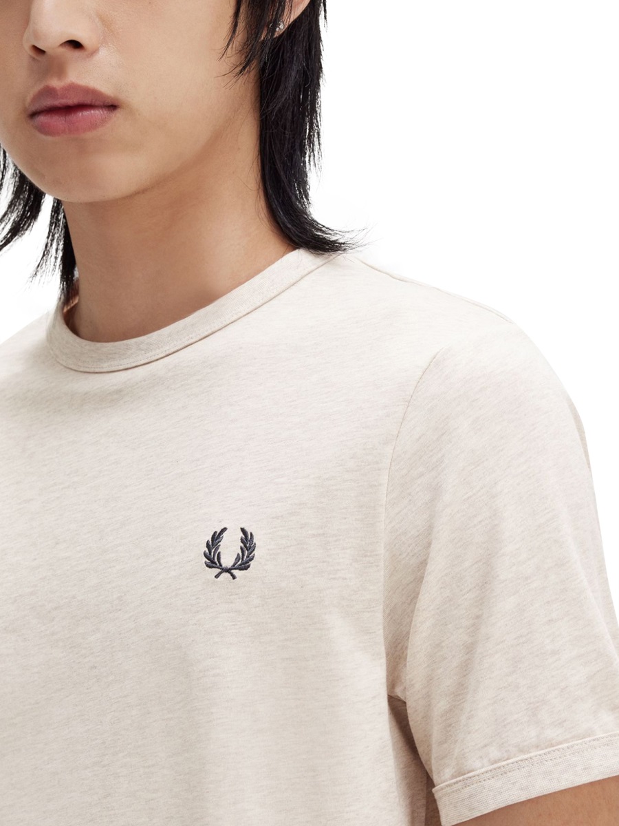 Fred Perry "RINGER" T-SHIRT Beige