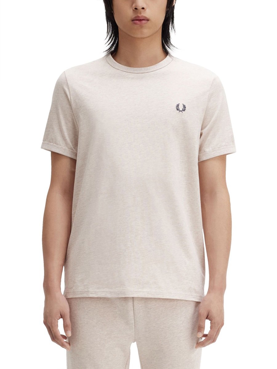 Fred Perry "RINGER" T-SHIRT Beige