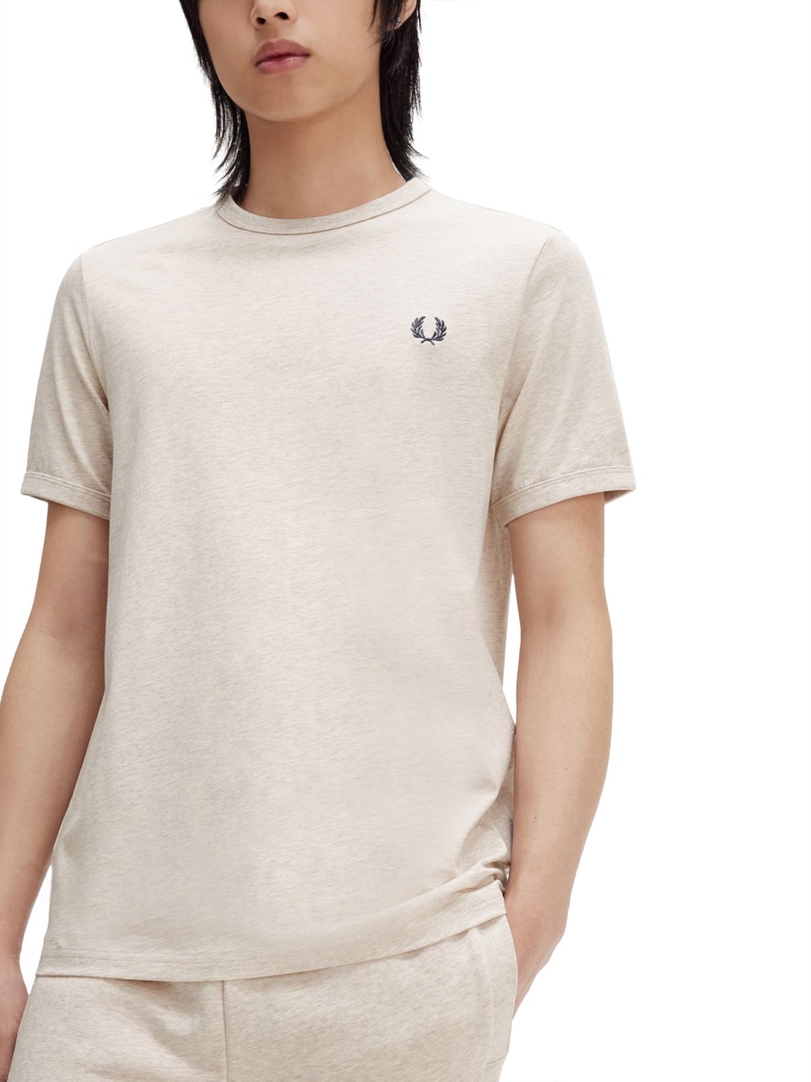 Fred Perry "RINGER" T-SHIRT Beige