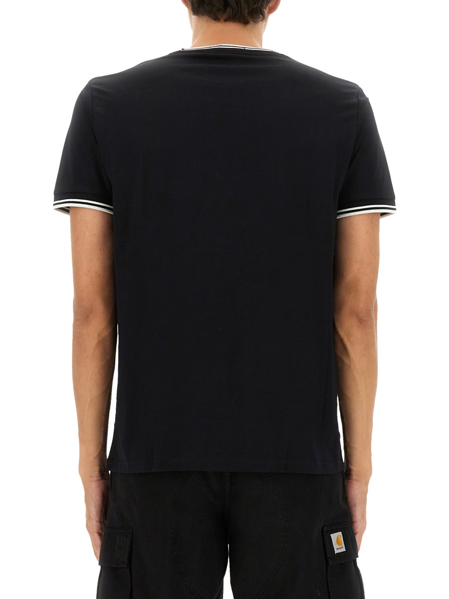 Fred Perry DOUBLE STRIPE T-SHIRT Zwart