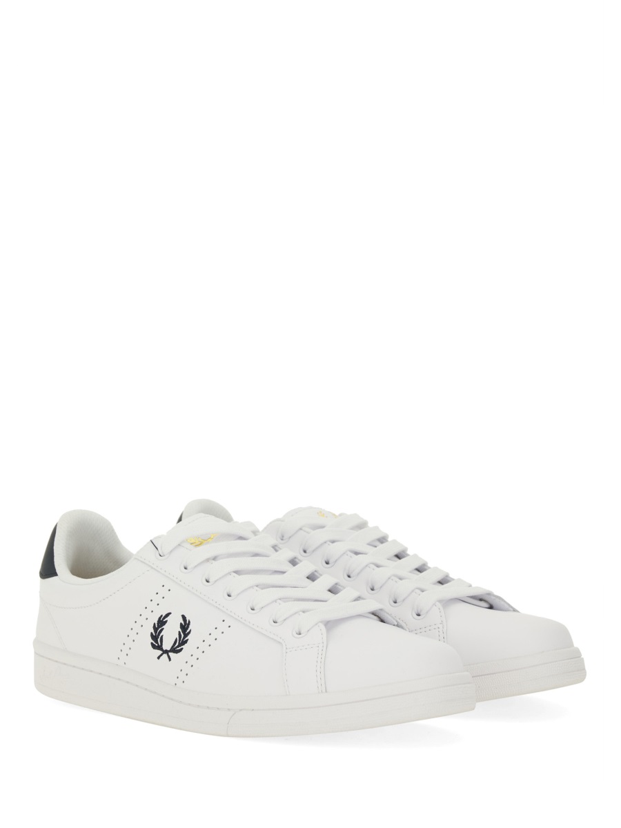 Fred Perry LEATHER SNEAKER Wit