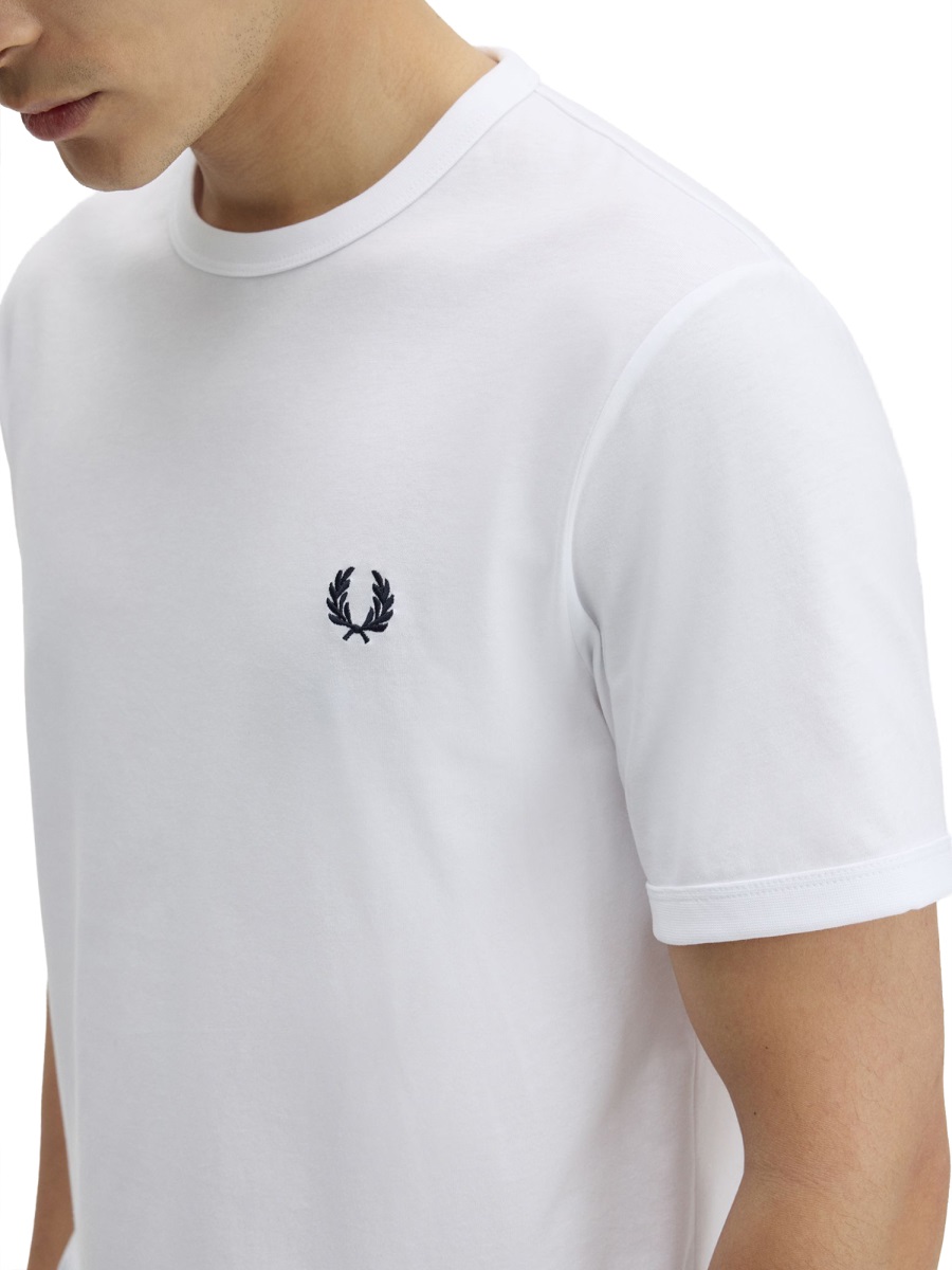 Fred Perry T-SHIRT WITH LOGO Wit