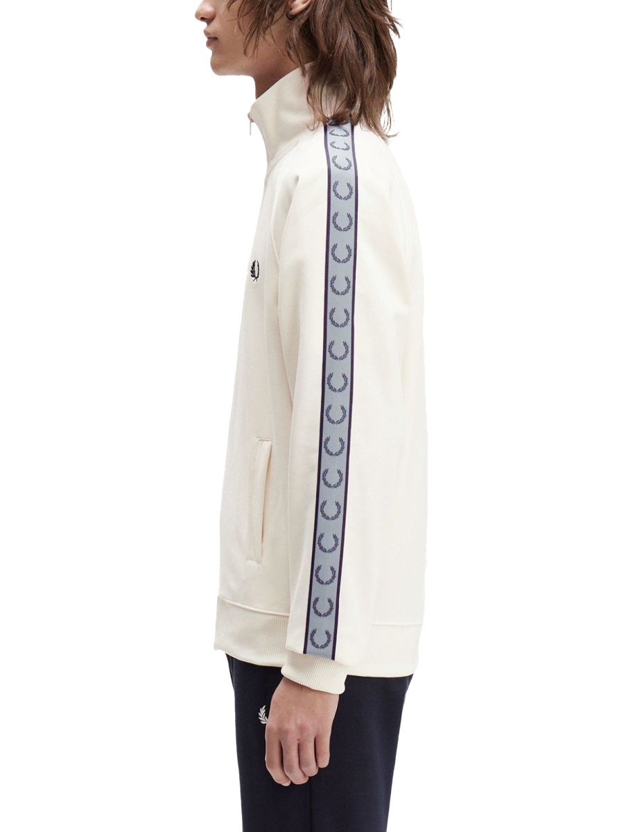 Fred Perry "TRACK" JACKET WITH CONTRASTING WEBBING Beige