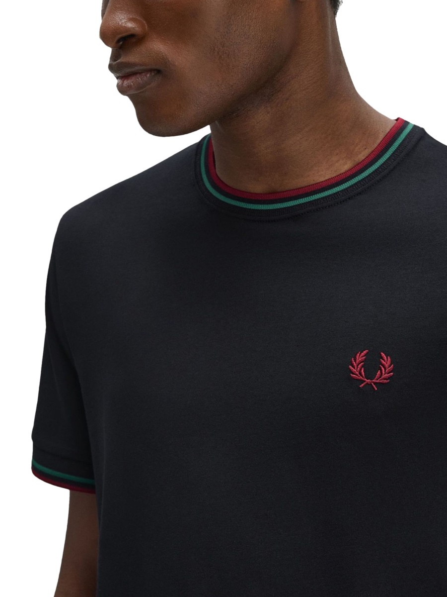 Fred Perry DOUBLE STRIPE T-SHIRT Blauw