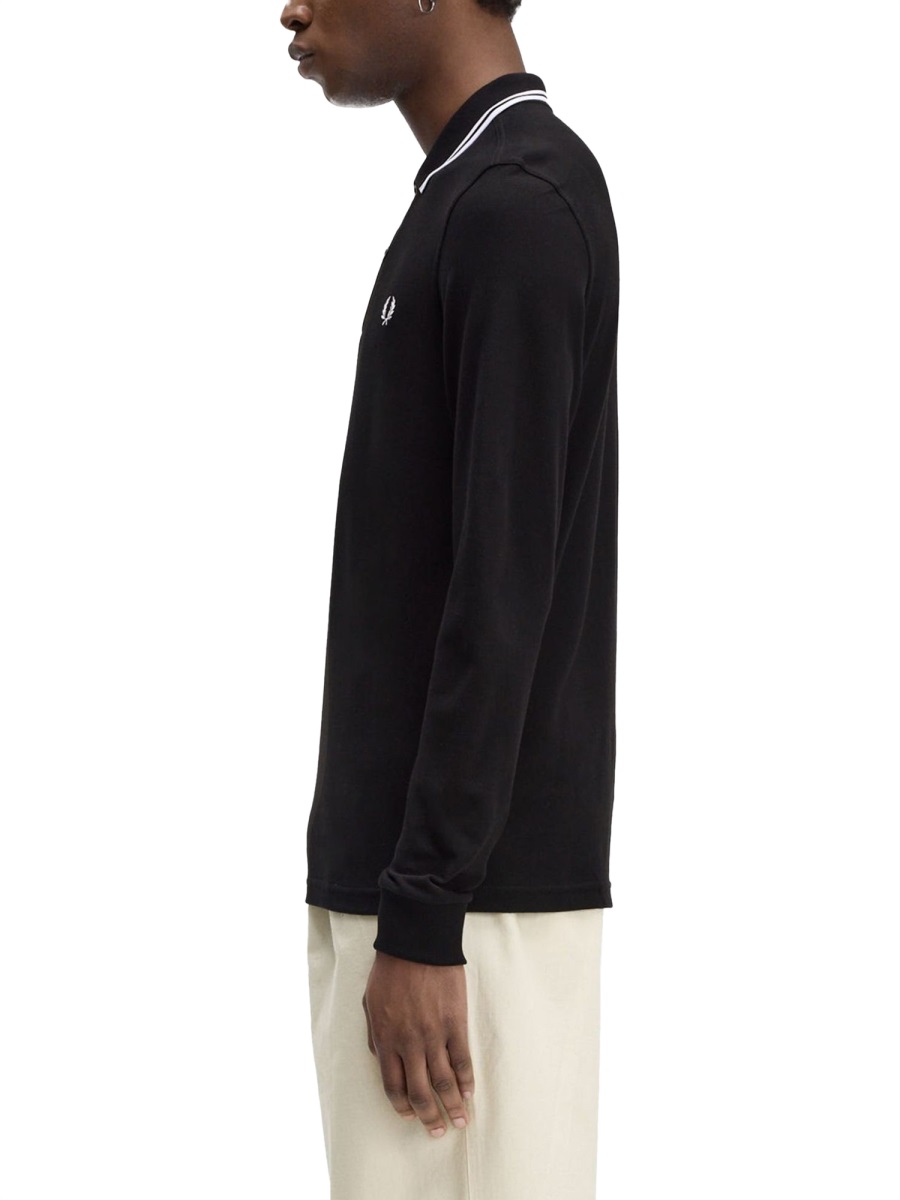 Fred Perry DOUBLE LINE POLO SHIRT Groen