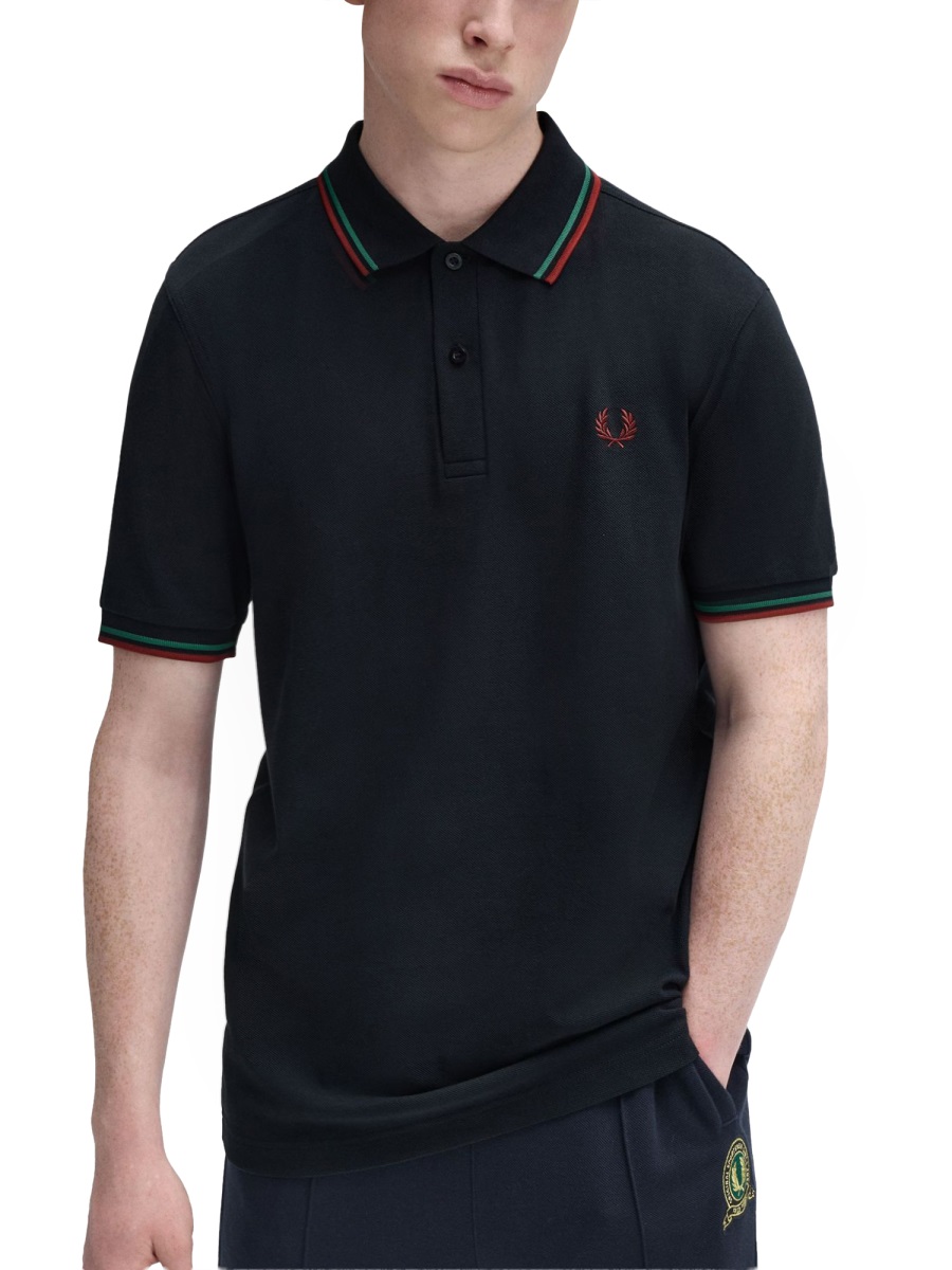 Fred Perry POLO WITH LOGO Blauw