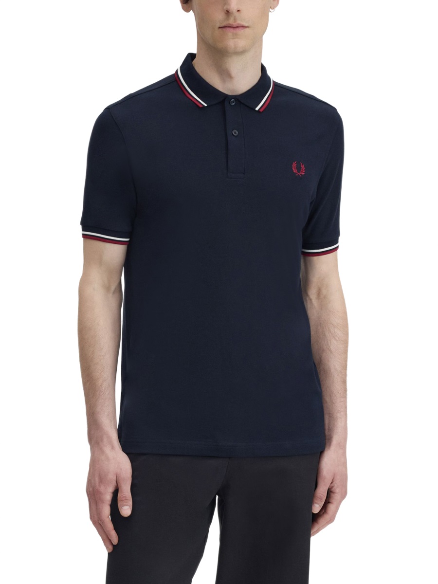 Fred Perry POLO WITH LOGO Blauw