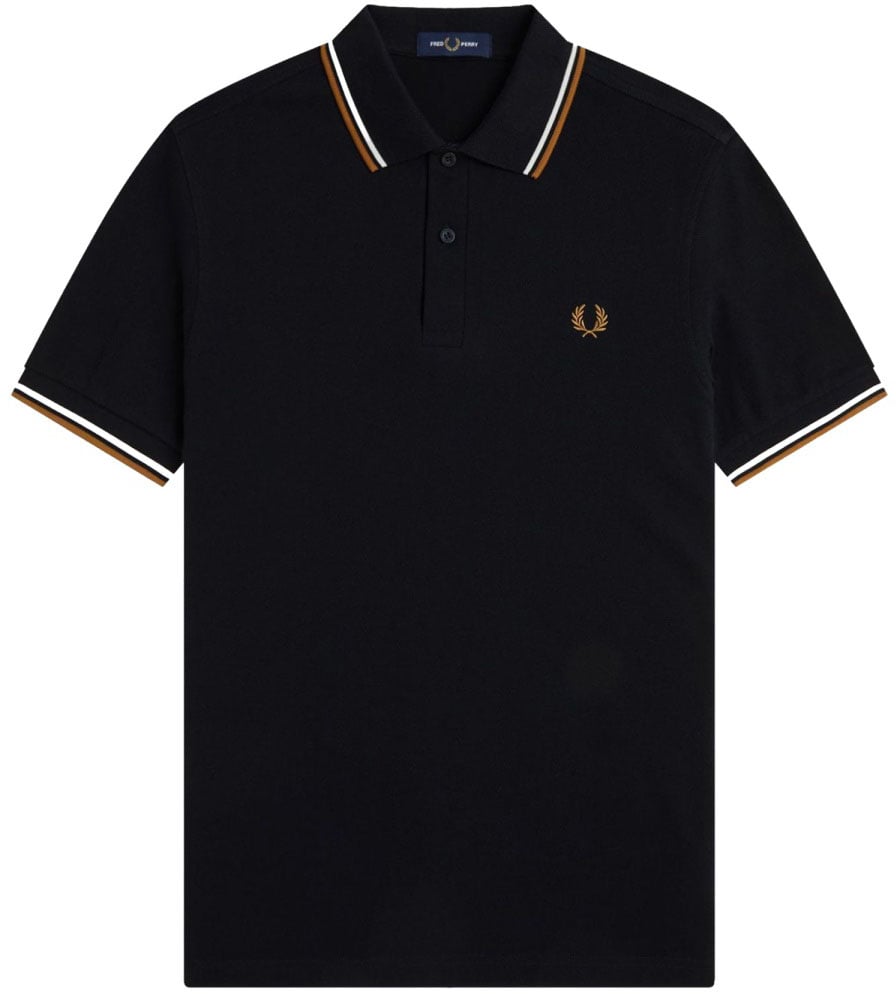 Fred Perry POLO WITH LOGO Zwart