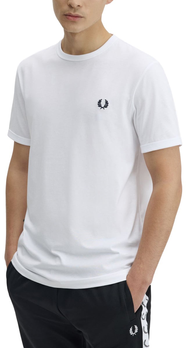 Fred Perry T-SHIRT CON LOGO Wit