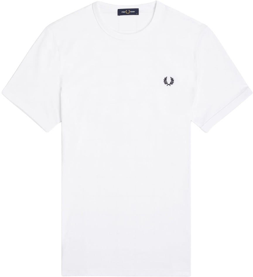 Fred Perry T-SHIRT CON LOGO Wit