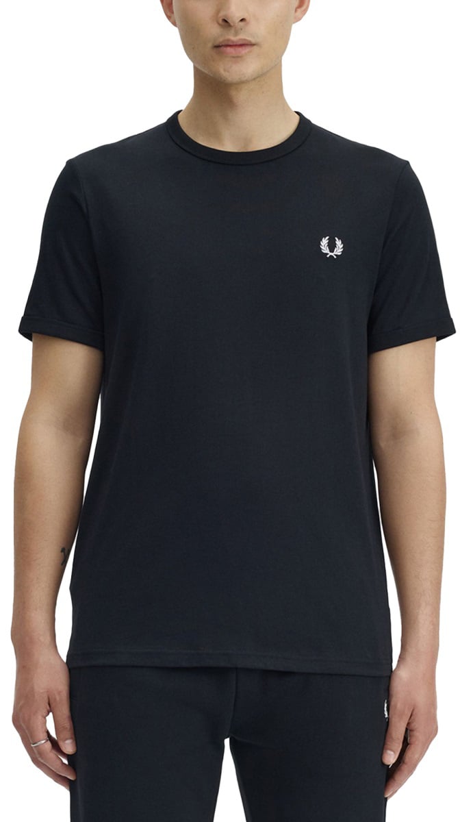 Fred Perry T-SHIRT "RINGER" CON LOGO Zwart