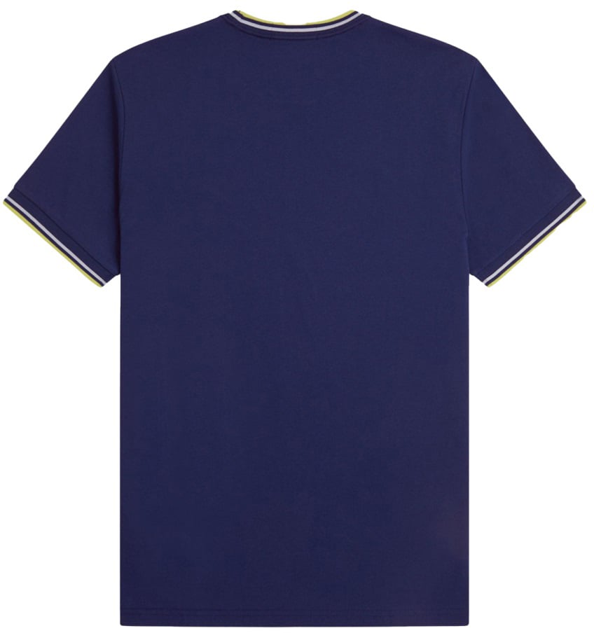 Fred Perry T-SHIRT CON DOPPIA RIGA Blauw