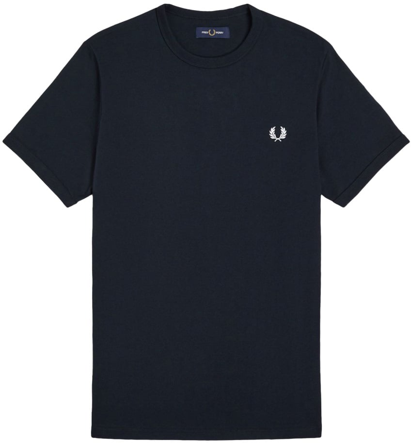 Fred Perry T-SHIRT "RINGER" CON LOGO Blauw