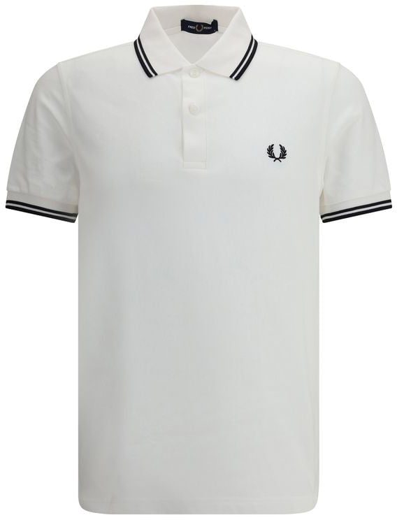 Fred Perry White Cotton Polo Shirt Wit