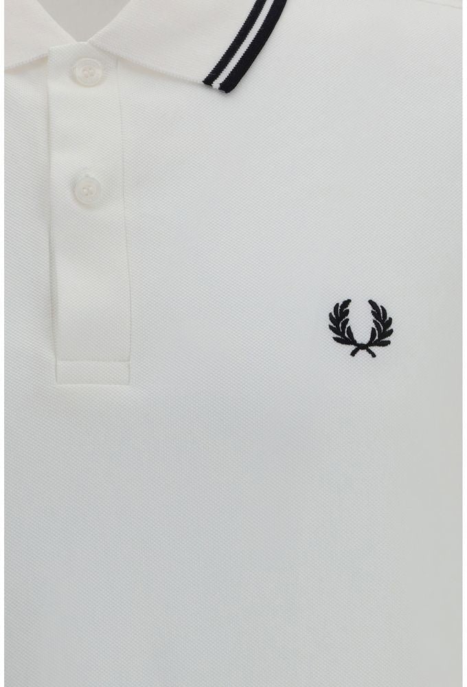 Fred Perry White Cotton Polo Shirt Wit