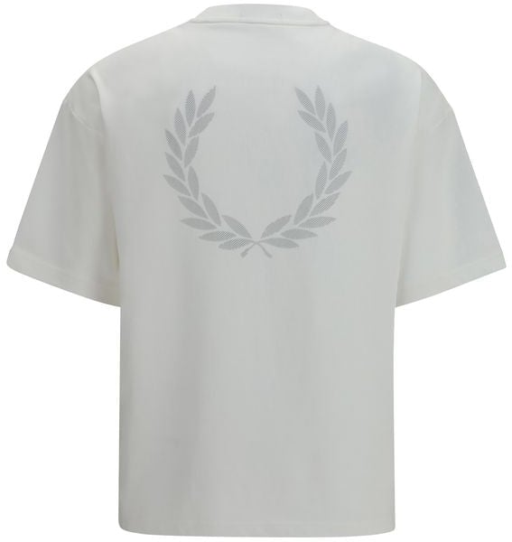 Fred Perry Fred Perry White Cotton T-Shirt Wit