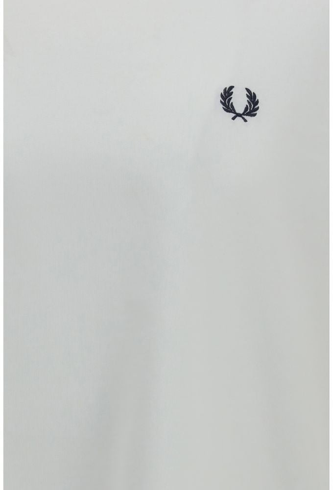 Fred Perry Fred Perry White Cotton T-Shirt Wit