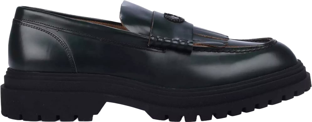 Fred Perry Logo Fringed Penny Loafers Groen