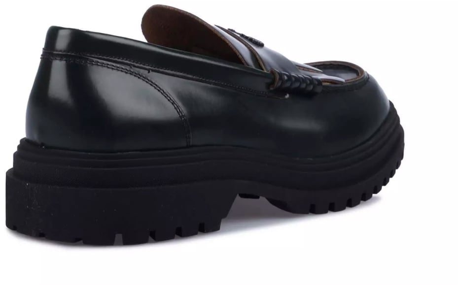 Fred Perry Logo Fringed Penny Loafers Groen