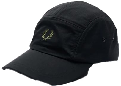 Fred Perry 5 Panel Ripstop Cap Zwart