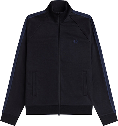 Fred Perry Fred Perry Mesh Taped Track Jacket Zwart