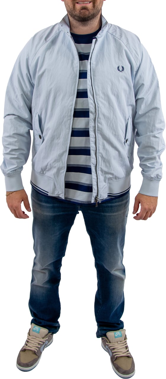 Fred Perry Crinkle Harrington Jacket Blauw