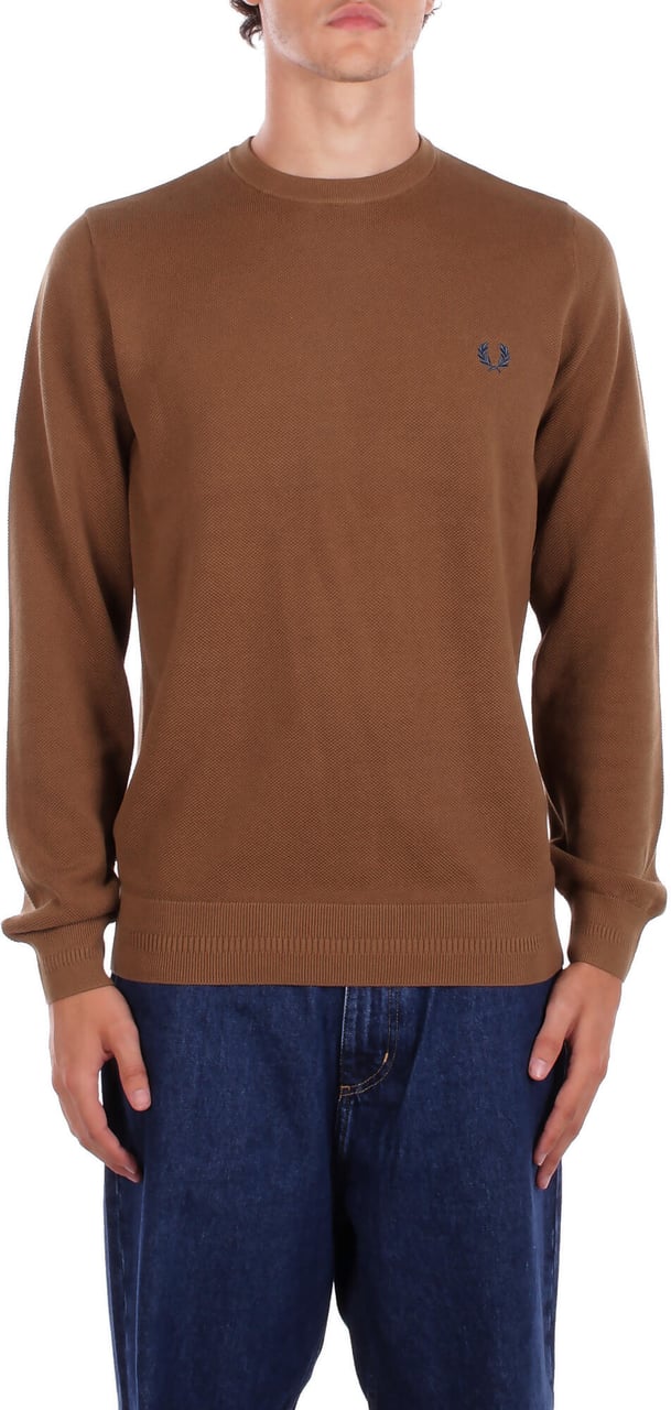 Fred Perry Sweaters Stone Grijs