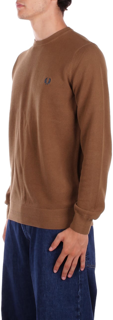 Fred Perry Sweaters Stone Grijs