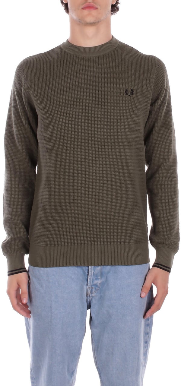 Fred Perry Sweaters Verde Chiaro Groen