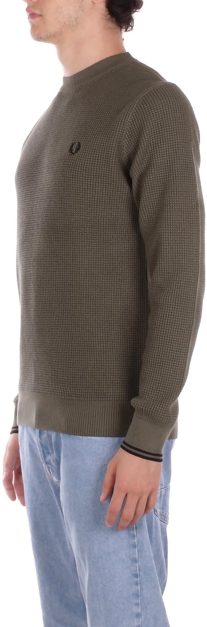 Fred Perry Sweaters Verde Chiaro Groen