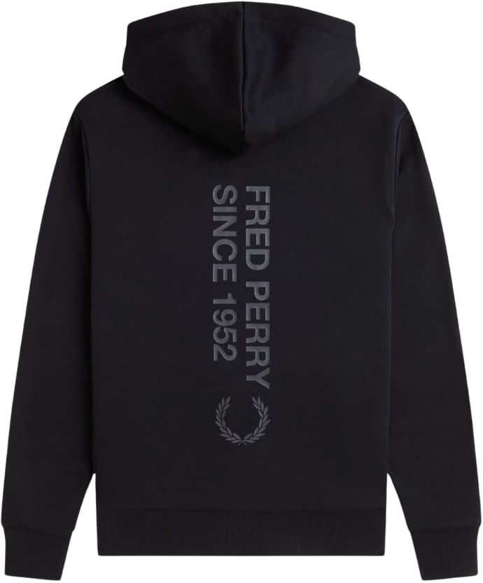 Fred Perry Fred Perry Bold Branding Hooded Sweatshirt Zwart