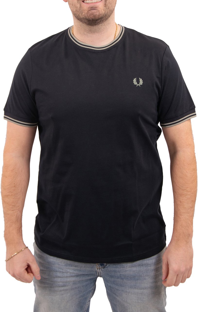 Fred Perry Fred Perry Twin Tipped T-Shirt Blauw