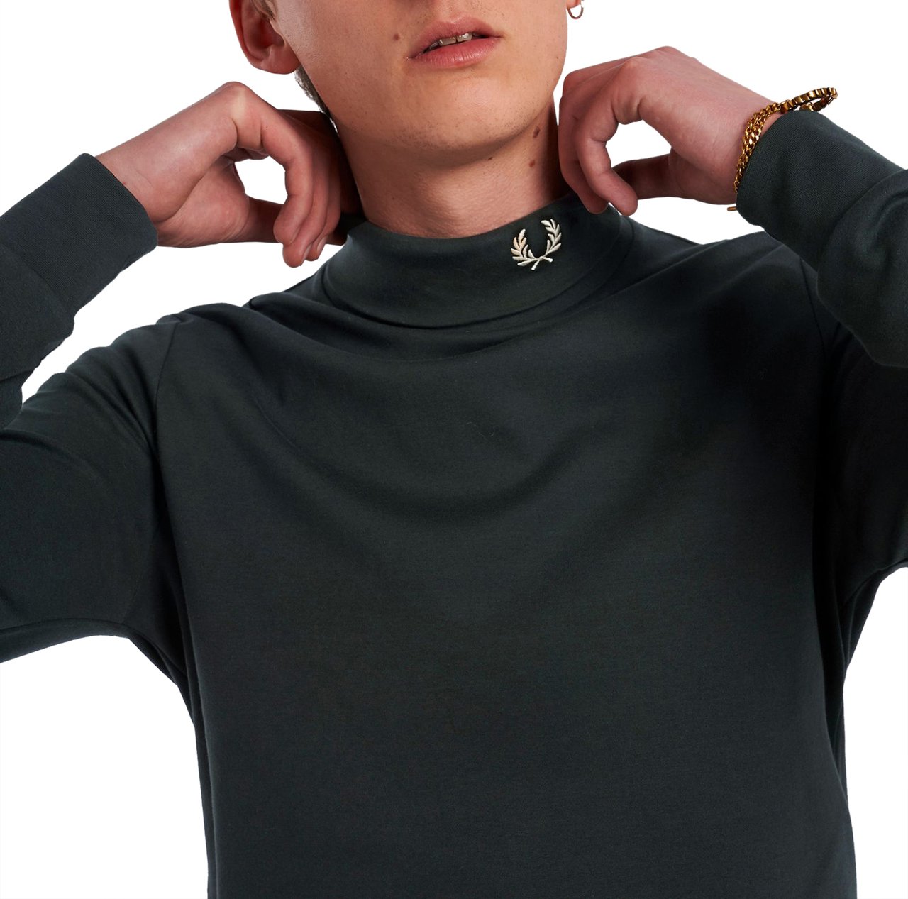 Fred Perry Sweaters Field Green Grijs