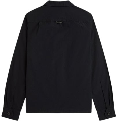 Fred Perry Poplin Overshirt Zwart