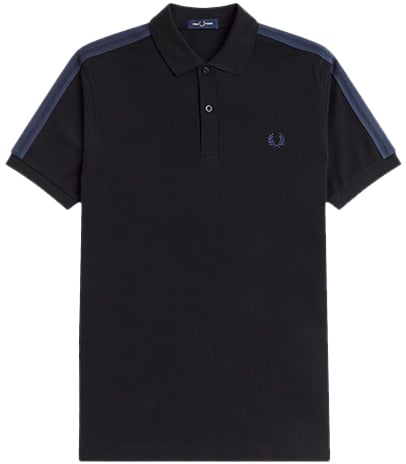 Fred Perry Mesh Taped Polo Shirt Zwart