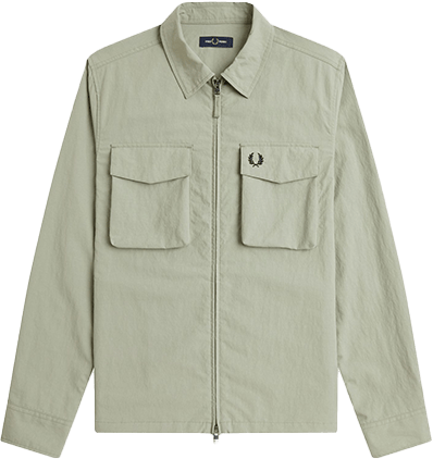 Fred Perry Fred Perry Ripstop Pocket Overshirt Groen