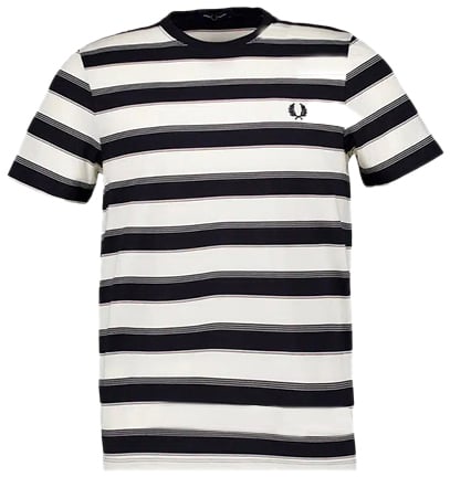 Fred Perry Fine Stripe T-Shirt Blauw