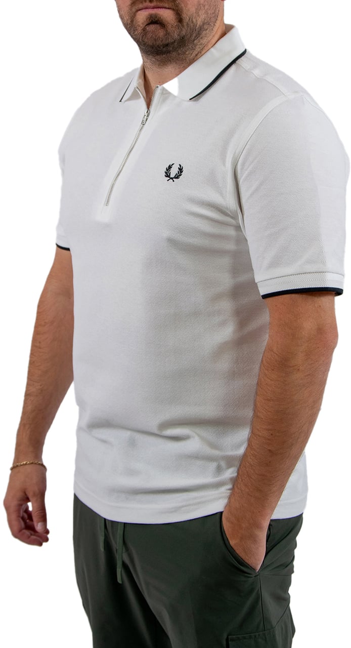 Fred Perry Crepe Pique Polo Shirt Beige