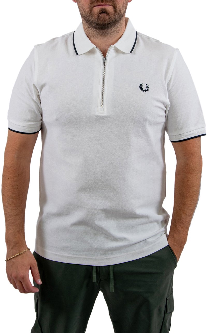 Fred Perry Crepe Pique Polo Shirt Beige