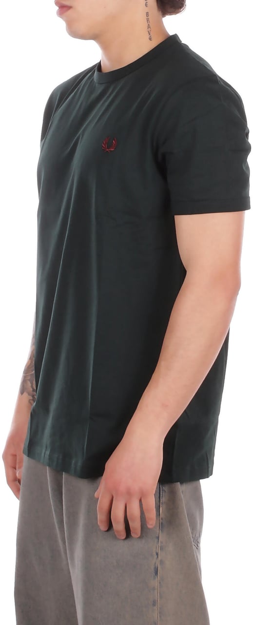 Fred Perry T-Shirts And Polos Verdone Donkergroen