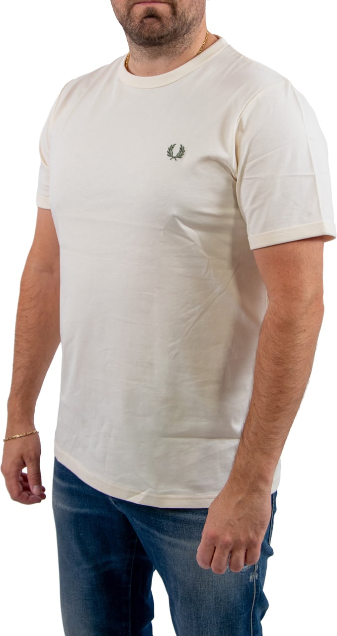 Fred Perry Ringer T-Shirt Beige