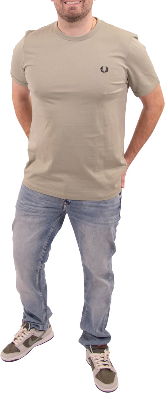 Fred Perry Fred Perry Ringer T-Shirt Groen