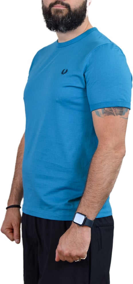 Fred Perry Ringer T-Shirt Blauw