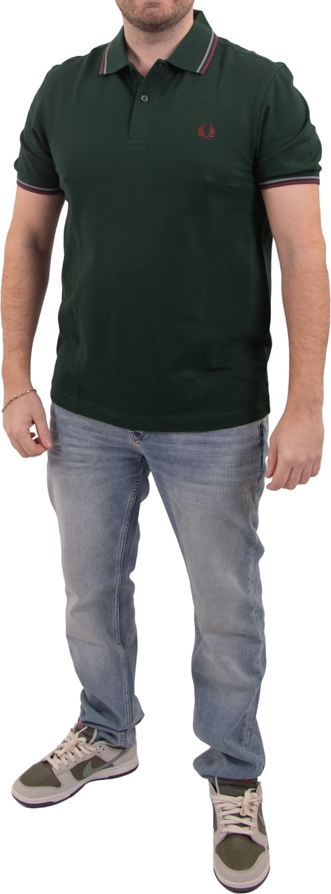 Fred Perry Fred Perry Twin Tipped Fred Perry Shirt Groen
