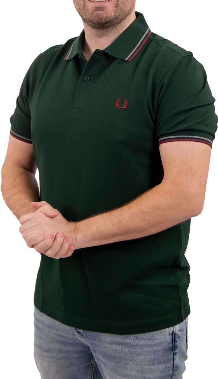 Fred Perry Fred Perry Twin Tipped Fred Perry Shirt Groen